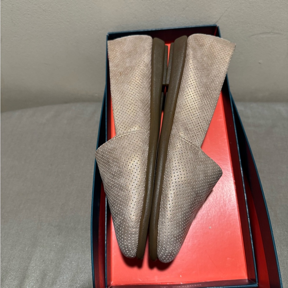 AEROSOLES Perforated Metallic Loafers